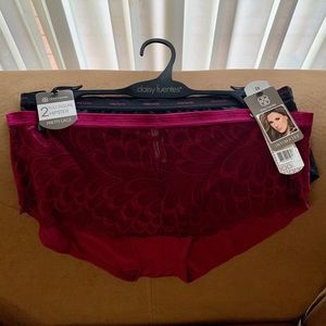 NWT Daisy Fuentes 2X Lace Hipster Panties 2 Pack